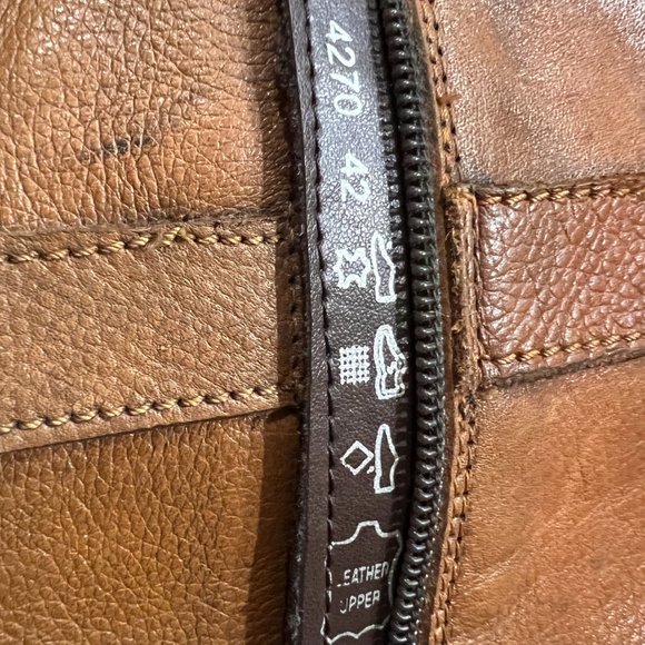 Hobbs of London tan leather UK42/us 12 tall zippered boot - Picture 6 of 10